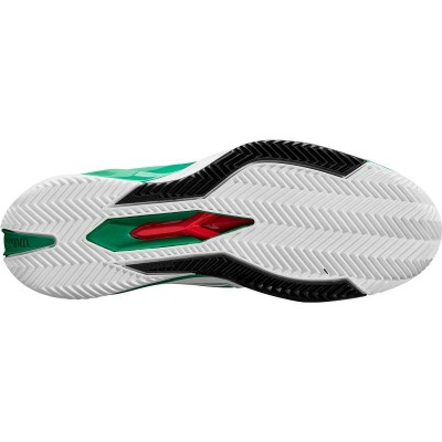 Wilson Rush Pro 4.5 Clay Bianco Verde Nero Scarpe da ginnastica