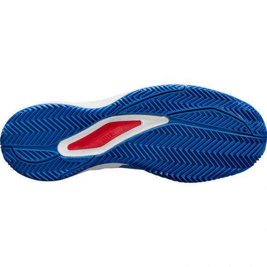 Zapatillas Wilson Rush Pro Ace Clay Azul Blanco Rojo