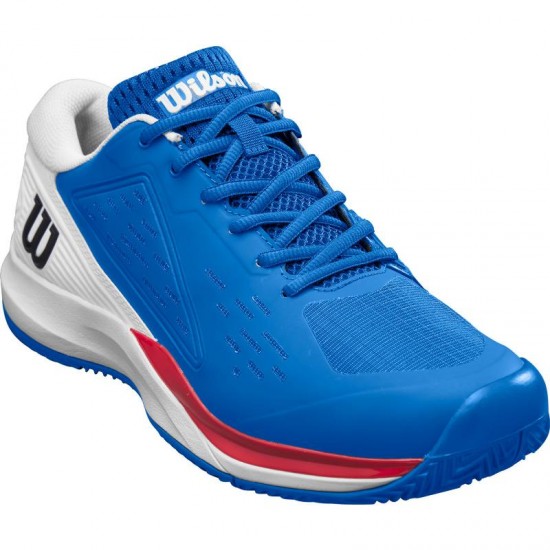 Wilson Rush Pro Ace Clay Blu Bianco Rosso Sneakers