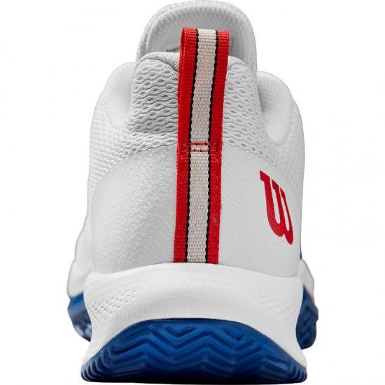 Wilson Rush Pro Lite Bianco Blu Rosso Sneakers